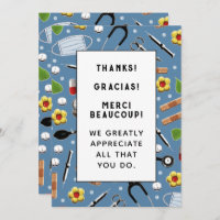 Carte de remerciements infirmière