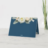 Carte De Remerciements Infirmière de typographie florale bleu moderne (Dos)