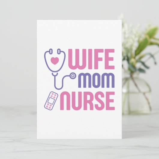 Carte De Remerciements Infirmière mère (Debout devant)