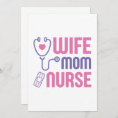 Carte De Remerciements Infirmière mère (Devant / Derrière)