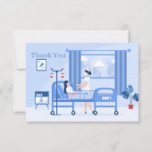 Carte De Remerciements Infirmière mignonne ajouter sentiment (Devant)