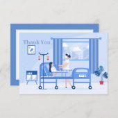 Carte De Remerciements Infirmière mignonne ajouter sentiment (Devant / Derrière)