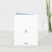 Carte De Remerciements Infirmière Pink Heart Monogramme Nom Bleu (Dos)