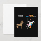 Carte De Remerciements Infirmière praticienne licorne danse poteau (Devant / Derrière)