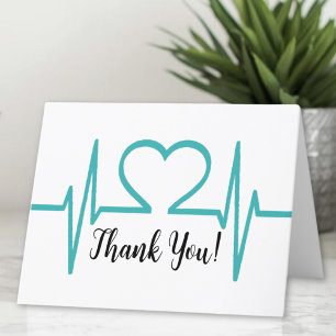 Carte De Remerciements Infirmière Simple Médecin Soins de Santé Médical