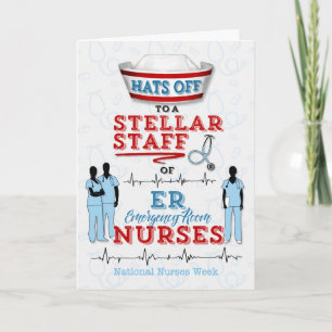 Carte De Remerciements Infirmières des salles d'urgence de la Semaine nat