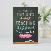Carte De Remerciements Influence d'un bon assistant pédagogique (Debout devant)