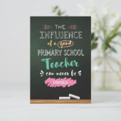 Carte De Remerciements Influence d'un bon enseignant de l'école primaire (Debout devant)