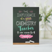 Carte De Remerciements Influence d'un bon enseignant en chimie (Debout devant)