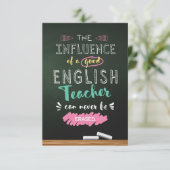 Carte De Remerciements Influence d'un bon professeur d'anglais (Debout devant)