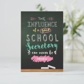 Carte De Remerciements Influence d'un bon secrétaire d'école (Debout devant)