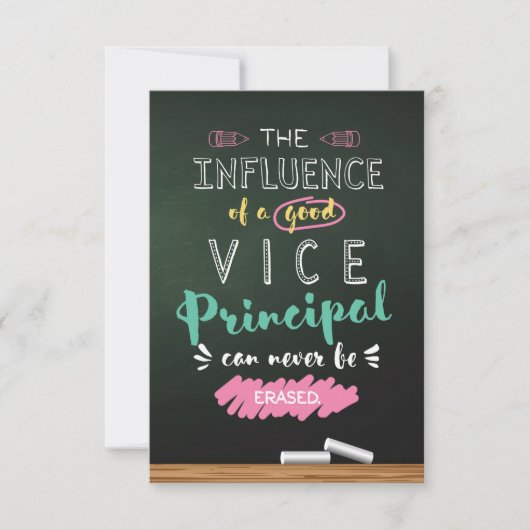 Carte De Remerciements Influence d'un bon vice-directeur (Devant)