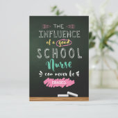 Carte De Remerciements Influence d'une bonne infirmière scolaire (Debout devant)