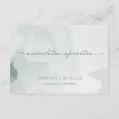 Carte De Remerciements Information Card | English (Dos)