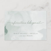 Carte De Remerciements Information Card | French (Dos)