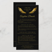 Carte De Remerciements Infos sur les soins postérieurs Gold Parties scint (Devant / Derrière)