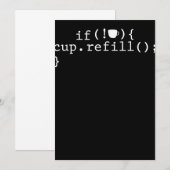 Carte De Remerciements Ingénieur logiciel en codage intelligent de rechar (Devant / Derrière)