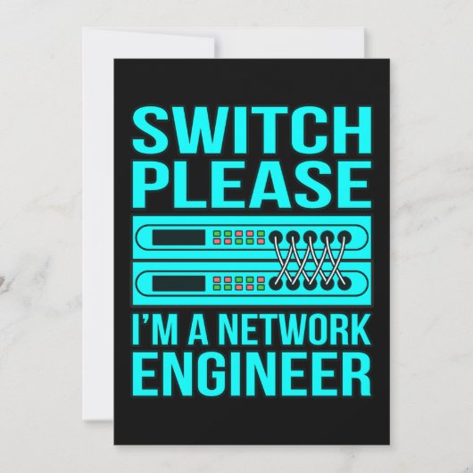 Carte De Remerciements Ingénieur réseau Informatique Programmeur Geek (Devant)
