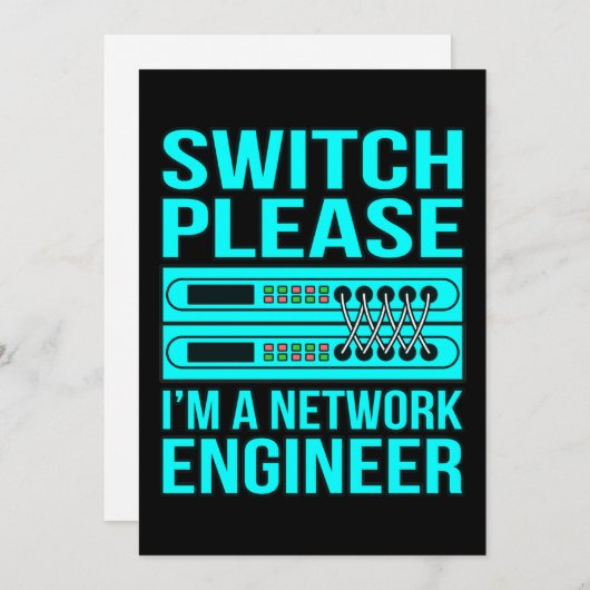 Carte De Remerciements Ingénieur réseau Informatique Programmeur Geek (Devant / Derrière)