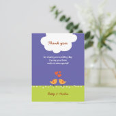 Carte De Remerciements Inséparables de caricatures mignons (nuit) Mariage (Debout devant)