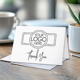 Carte De Remerciements Insérer votre logo à l'avant - Code QR Retour