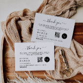 Carte de remerciements | Insertion d'emballage Biz