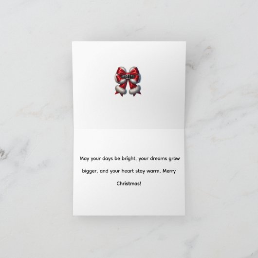 Carte De Remerciements Inspirational Merry Christmas Message (Intérieur)