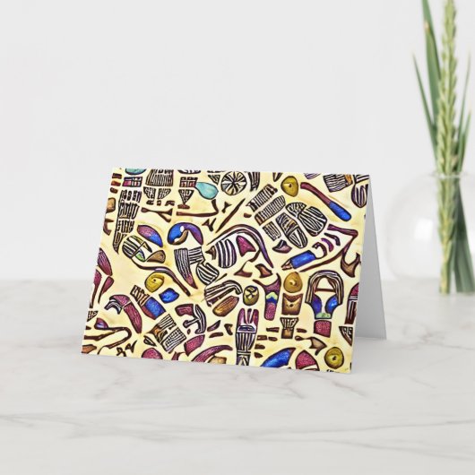 Carte de remerciements inspiré par les nuits nubie (Devant)