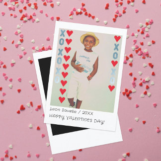 Carte De Remerciements Instant Photo Kids School Valentine's Day Card