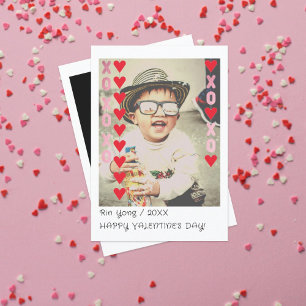 Carte De Remerciements Instant Photo Kids School Valentine's Day Card