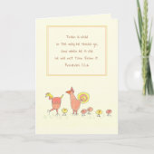 Carte De Remerciements Institutrice de l'école du dimanche forme des pous (Devant)