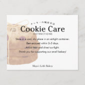 Carte De Remerciements Instructions de conservation pour pile de biscuits (Devant)