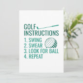 Carte De Remerciements Instructions de golf (Debout devant)