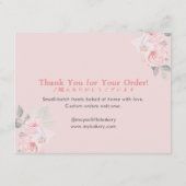 Carte De Remerciements Instructions de soin de biscuits à broche en aquar (Dos)