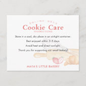 Carte De Remerciements Instructions de soin de biscuits à broche en aquar (Devant)