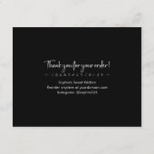 Carte De Remerciements Instructions de soin de biscuits Typographie minim (Dos)