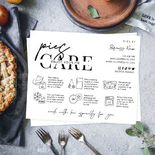 Carte De Remerciements Instructions de soin Pies minima moderne logo boul