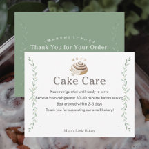 Instructions de soin pour le gâteau roulé à la can