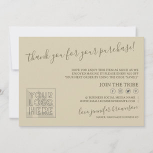 Carte De Remerciements Instructions d'entretien de bougie avec code QR et