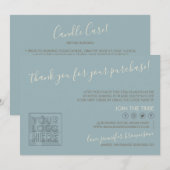 Carte De Remerciements Instructions d'entretien de bougue avec QR code et (Devant / Derrière)