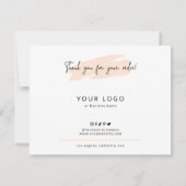 Carte De Remerciements Instructions pour la garde de gâteaux Pastel Beige (Dos)