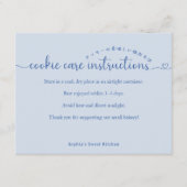 Carte De Remerciements Instructions simples de soin de cookies de script  (Devant)