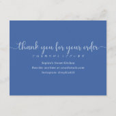 Carte De Remerciements Instructions simples de soin de gâteau de script b (Dos)