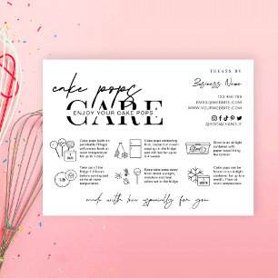 Carte De Remerciements Instructions sur les côtelettes de gâteau Boulange