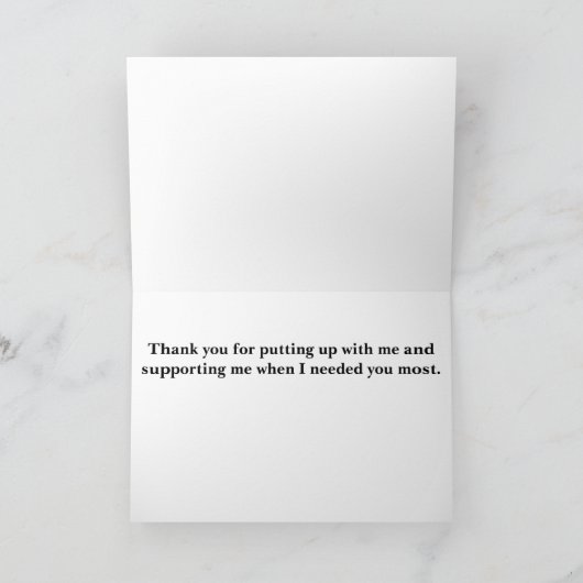 Carte De Remerciements Insupportable (Intérieur)