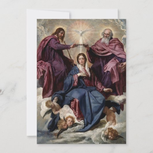 Carte De Remerciements Intercession de réparation Sainte-Trinité Vierge M (Devant)