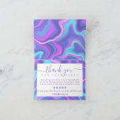 Carte De Remerciements Iridescent Holographic Thank you for your Order (Intérieur)