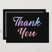 Carte De Remerciements Iridescente (Devant / Derrière)