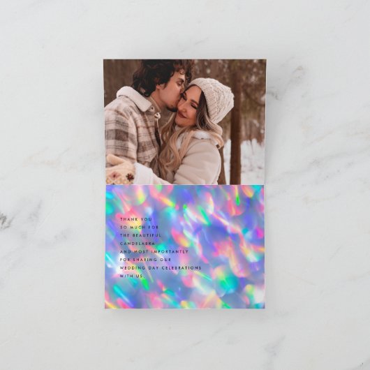 Carte De Remerciements Iridescente Ultra Moderne TNX Simple (Intérieur)