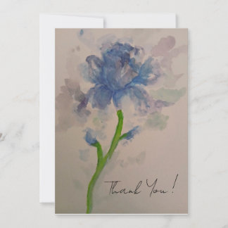 Carte De Remerciements Iris bleu foncé